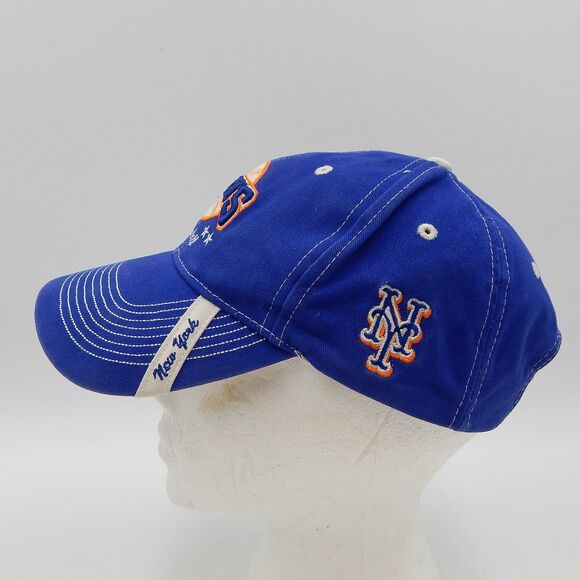 New York NY Mets Hat Baseball Cap Adjustable Strapback Blue Embroidered Logo - Picture 7 of 13